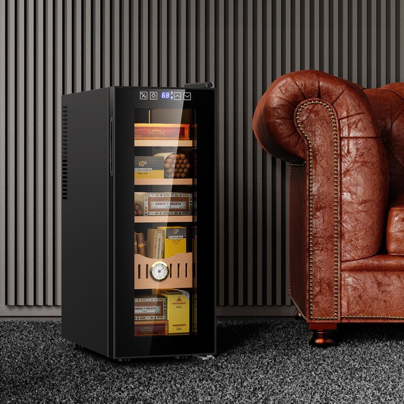 LINKEWODE 35L Electric Cigar Humidor with Cooling and Heating Function